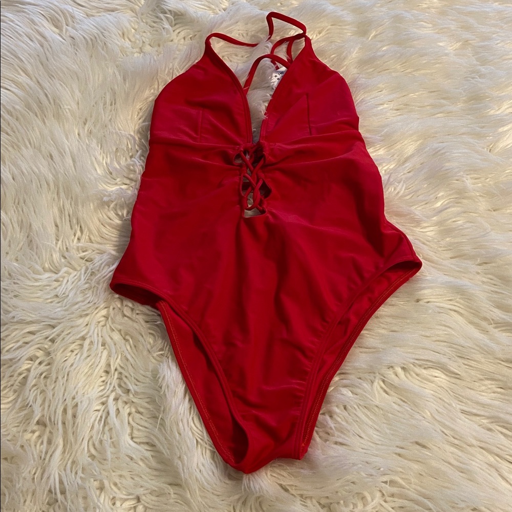 Abercrombie & Fitch Red One Piece size S swimsuit brand new - Picture 7 of 8